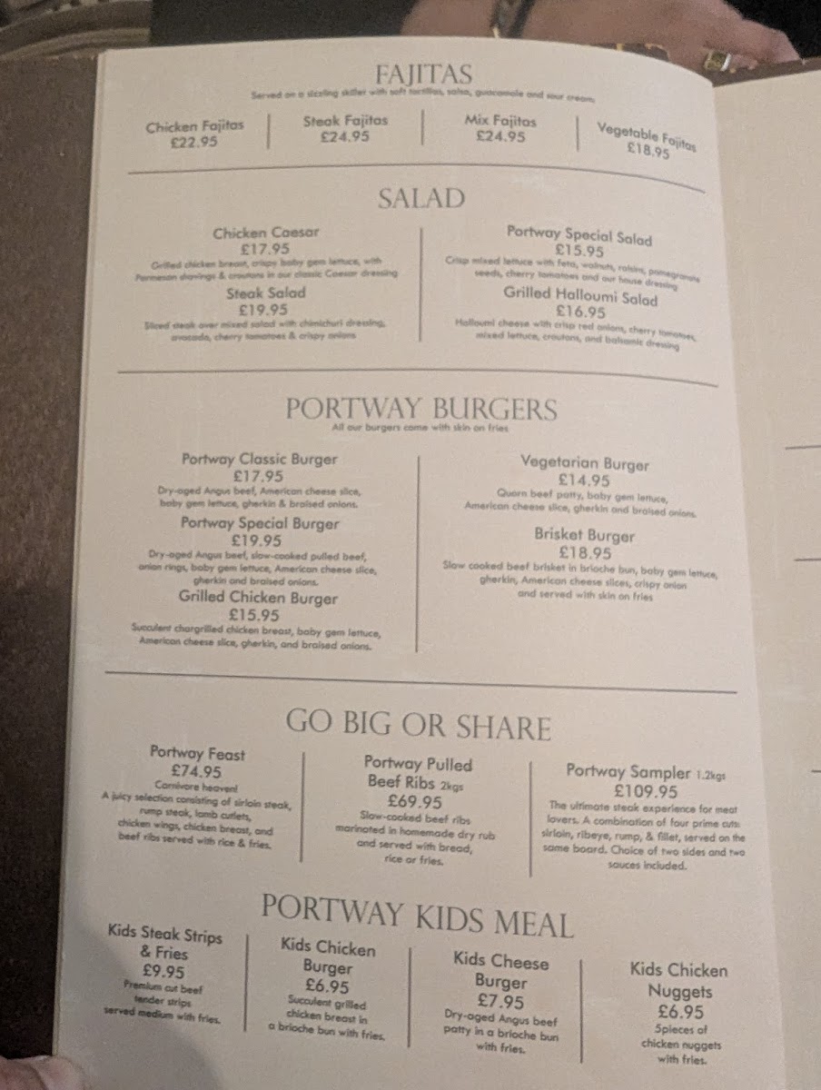Portway Steakhouse & Cafe Menu - Image 4
